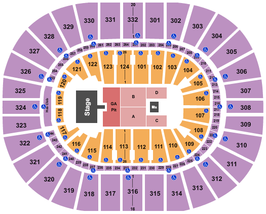 Smoothie King Center Creed Seating Chart